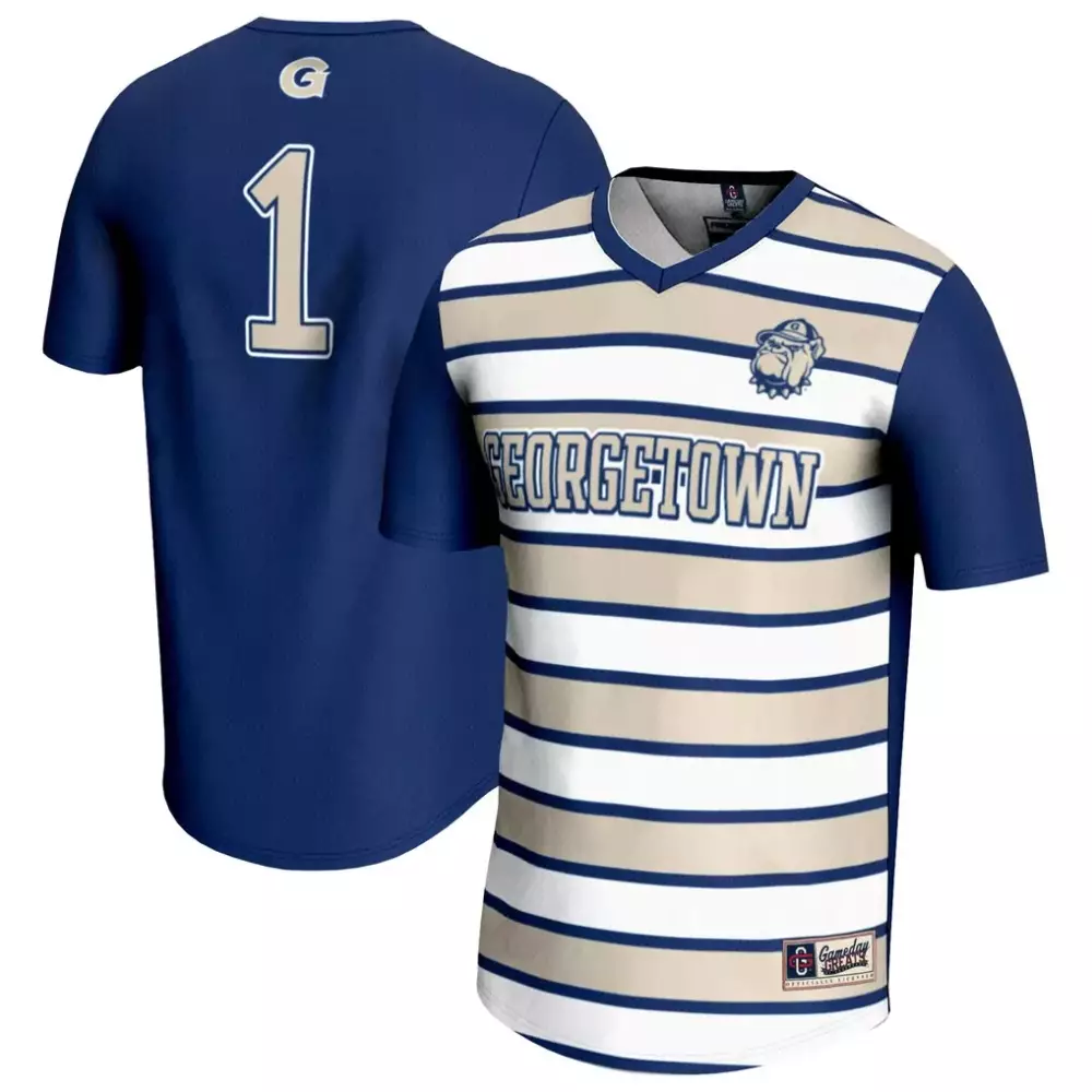 1 georgetown hoyas gameday greats youth lightweight soccer fashion jersey navy