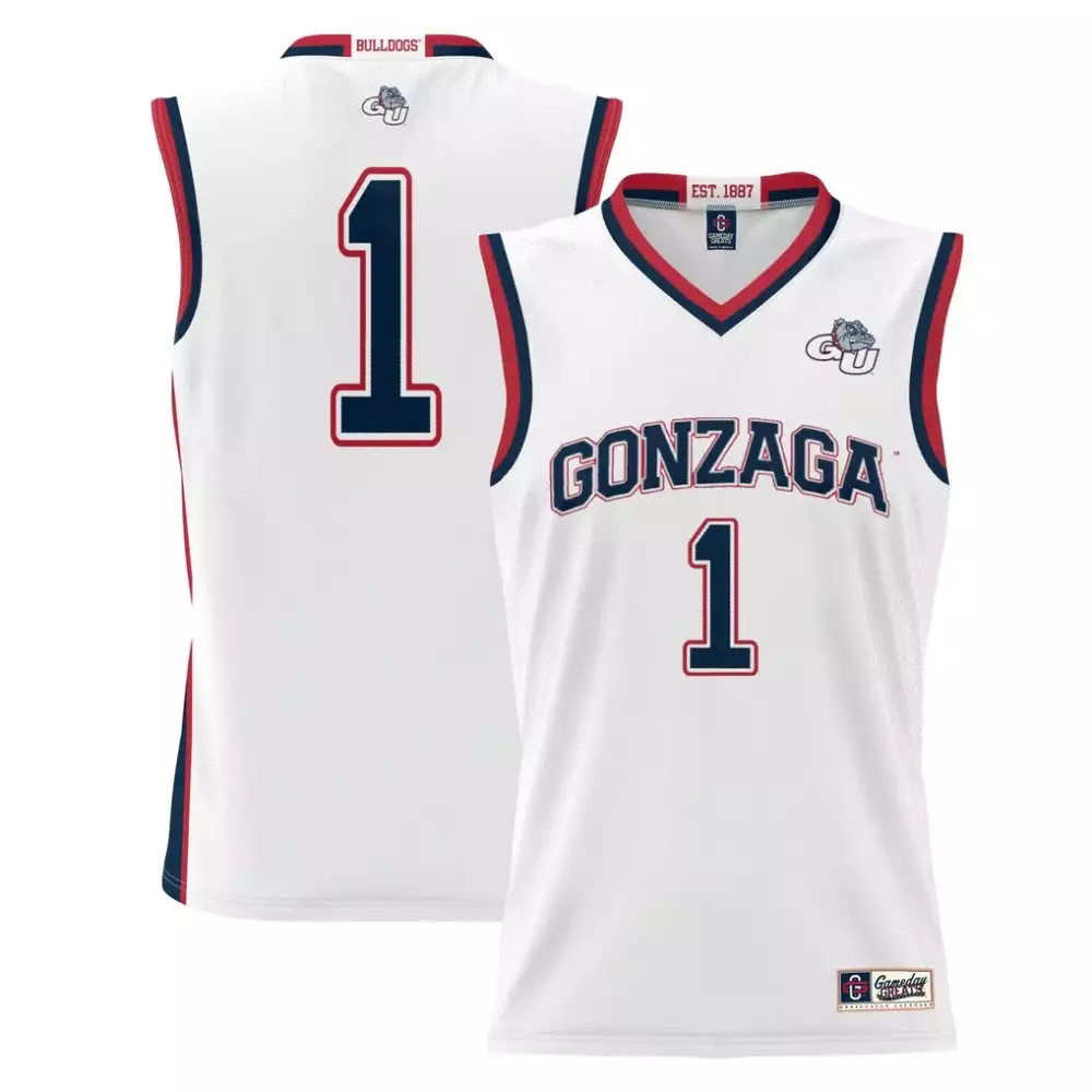1 gonzaga bulldogs gameday greats youth lightweight basketball jersey navy