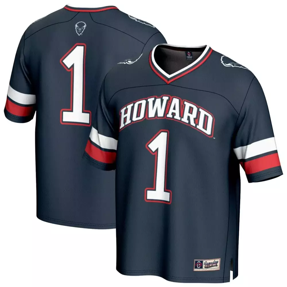 Howard Bison Gameday Greats Youth Collegiate Football Jersey | Navy | Game Day Outfit for Men, Women & Youth