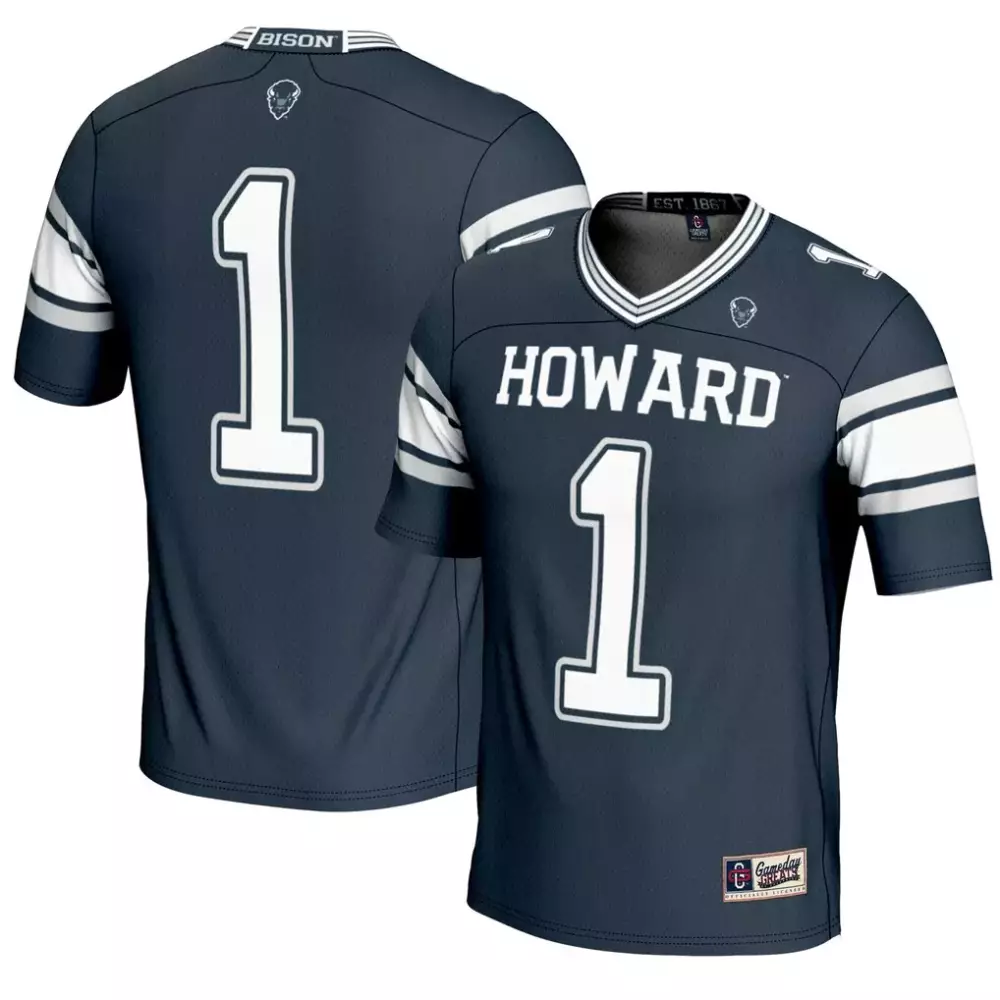 Howard Bison Gameday Greats Youth Endzone Football Jersey | Navy | Fan Gear for Men, Women & Youth