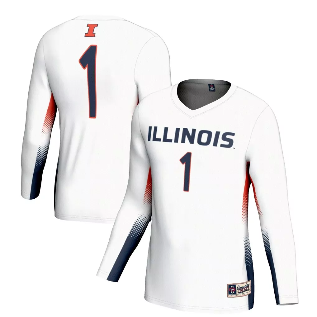 1 illinois fighting illini gameday greats unisex lightweight softball jersey white