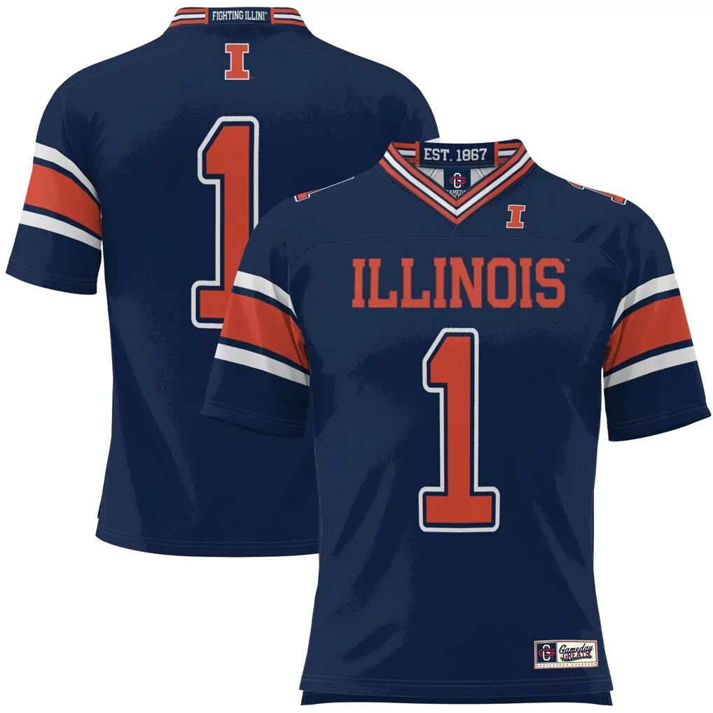 1 illinois fighting illini gameday greats unisex lightweight softball jersey white