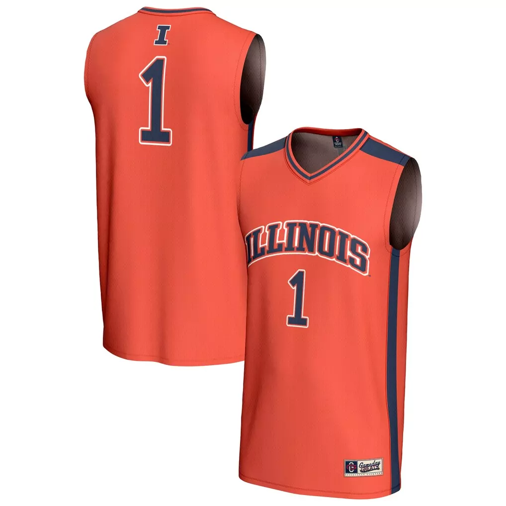 1 illinois fighting illini gameday greats youth lightweight basketball jersey orange