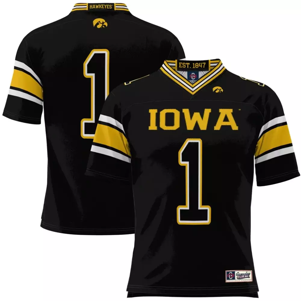 Iowa Hawkeyes Gameday Greats Football Jersey | Black Fashion Fan Gear | For Men, Women & Youth