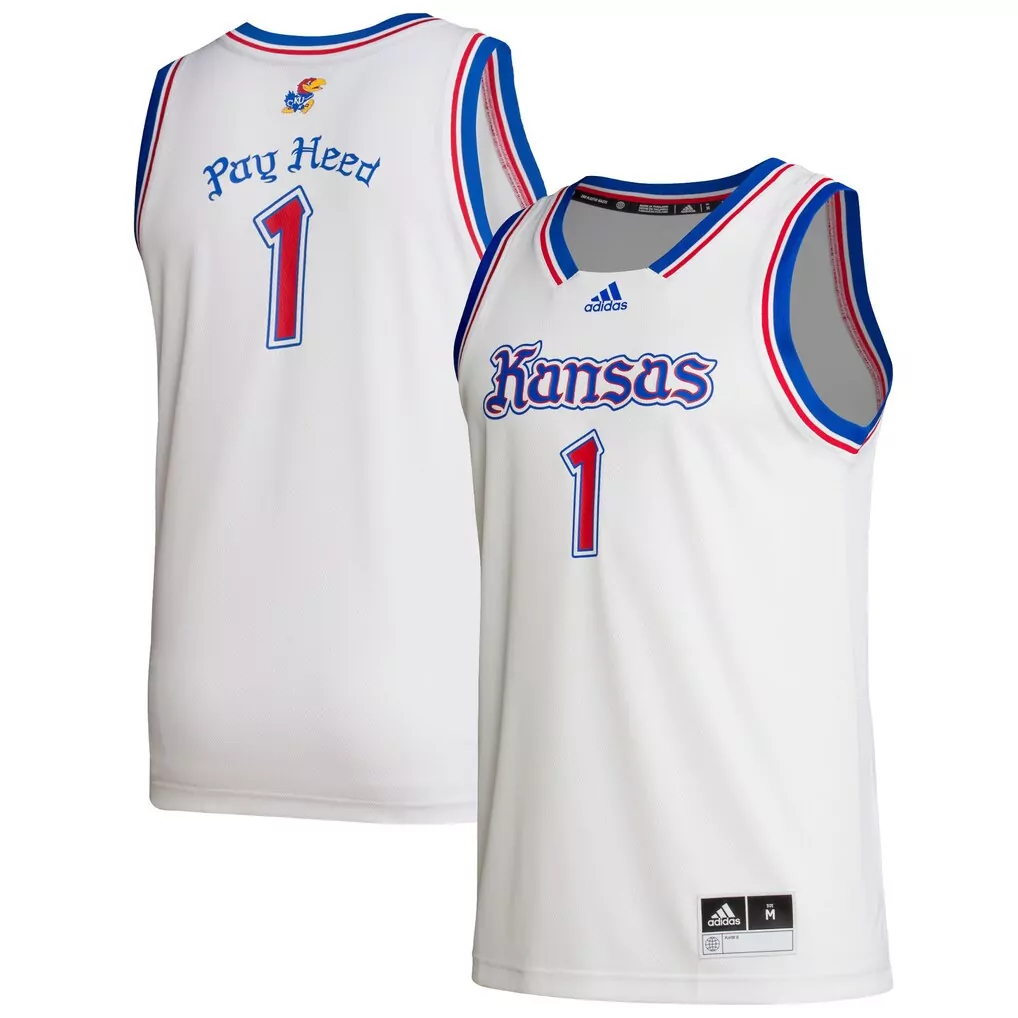 00 kansas jayhawks adidas swingman jersey white