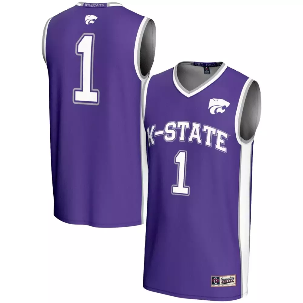 1 kansas state wildcats gameday greats unisex lightweight basketball jersey purple