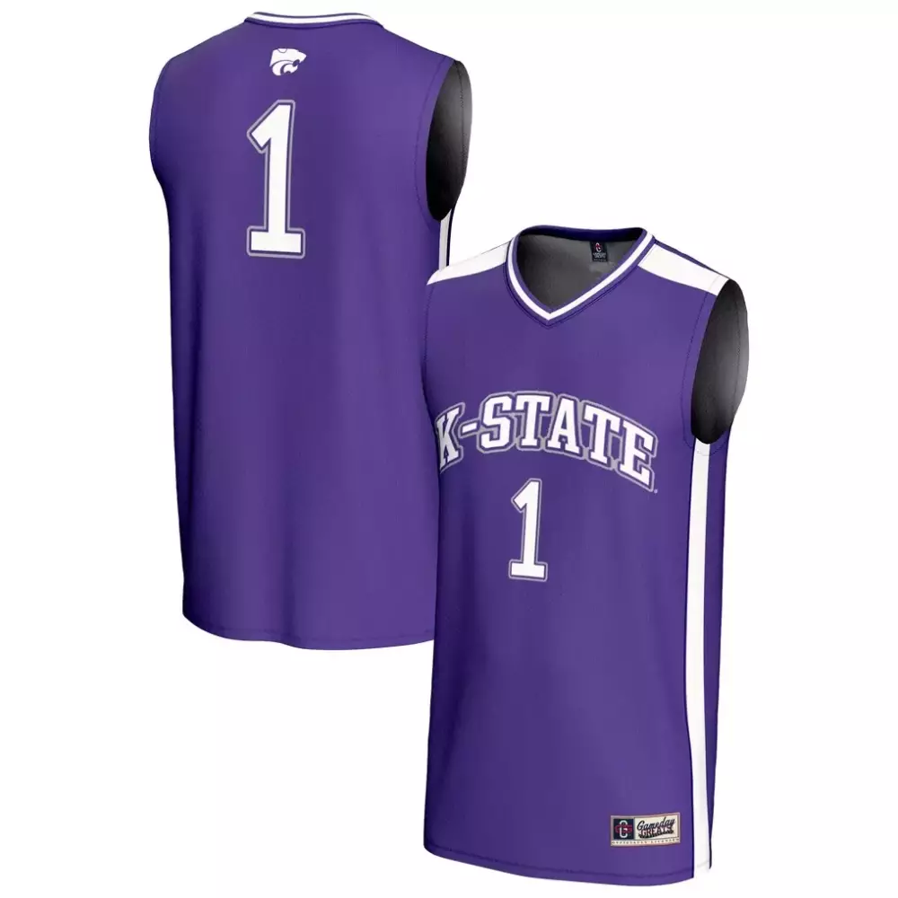 1 kansas state wildcats gameday greats unisex lightweight basketball jersey purple