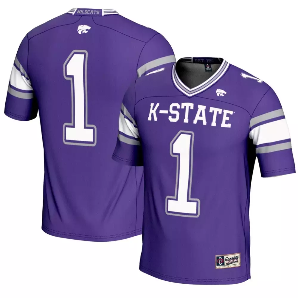 1 kansas state wildcats gameday greats youth endzone football jersey purple 1