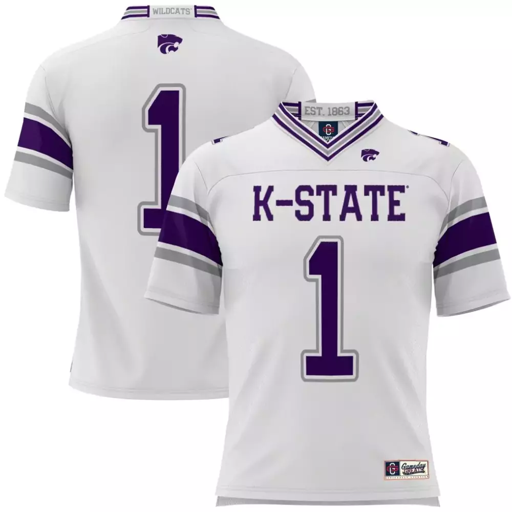 1 kansas state wildcats gameday greats youth endzone football jersey purple 1