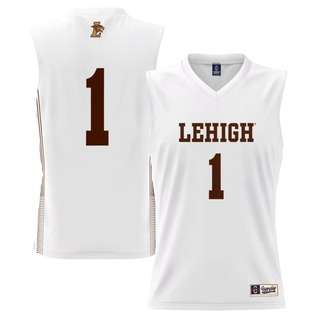 1 lehigh mountain hawks gameday greats lightweight basketball jersey white