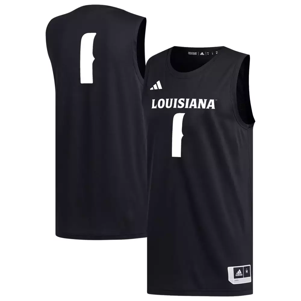 1 louisiana ragin cajuns adidas replica basketball jersey black