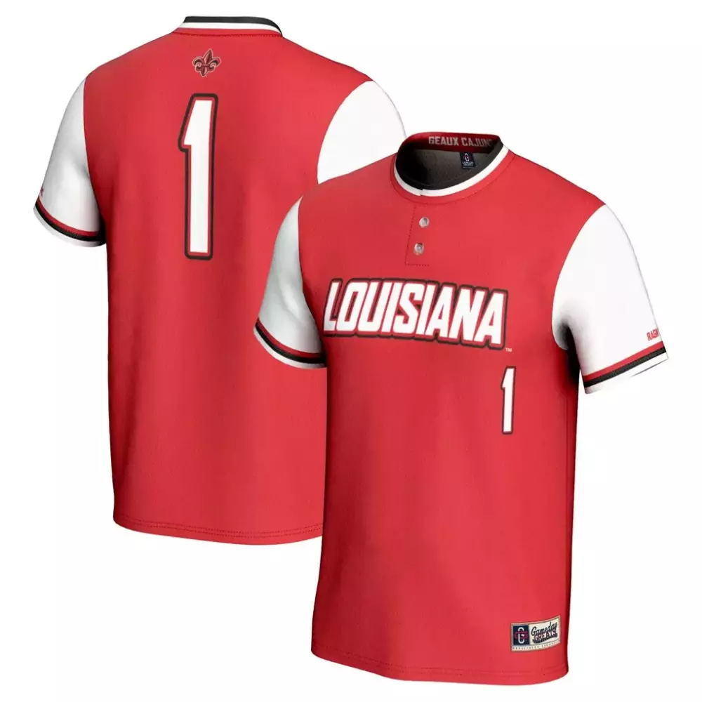 1 louisiana ragin cajuns gameday greats unisex lightweight collegiate basketball fashion jersey cardinal