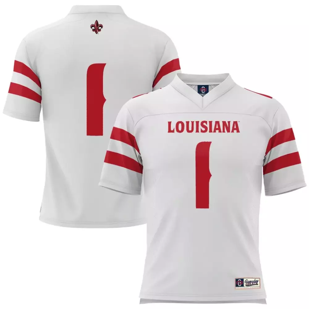 1 louisiana ragin cajuns gameday greats youth football jersey red