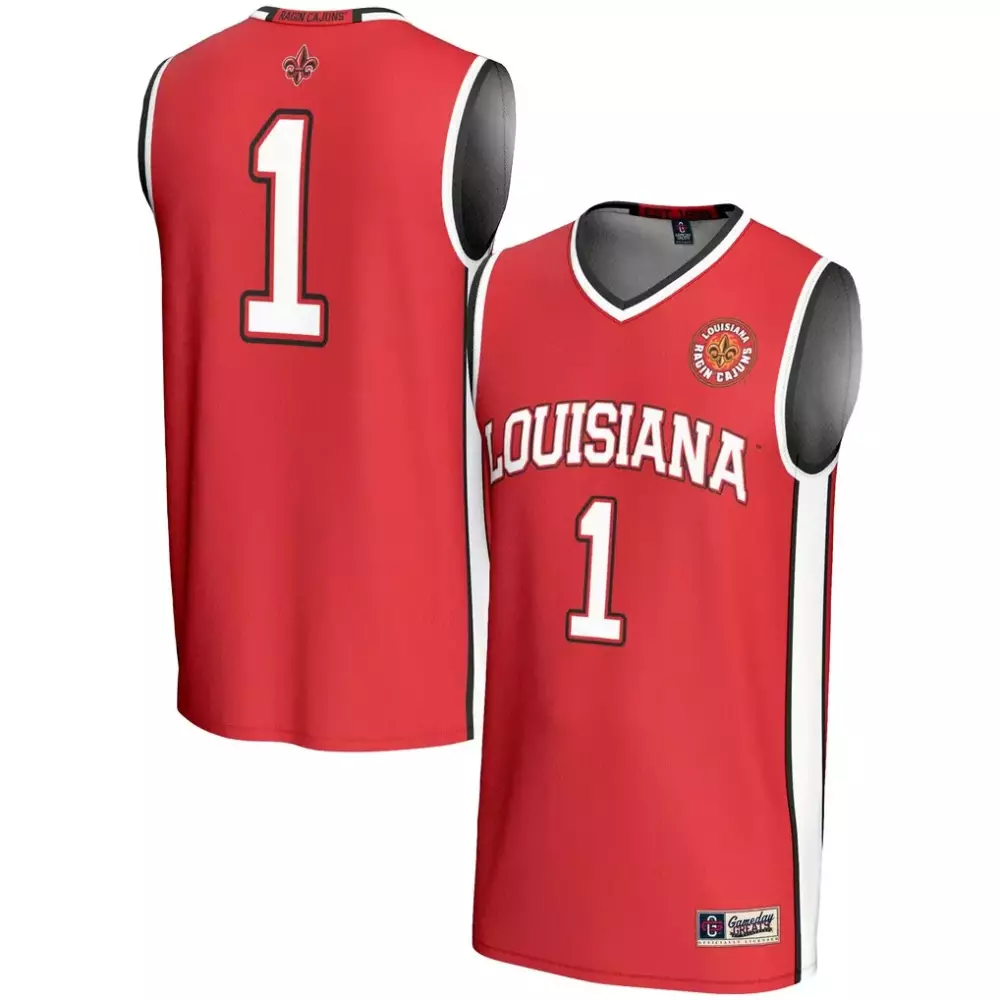 1 louisiana ragin cajuns gameday greats youth lightweight basketball jersey cardinal