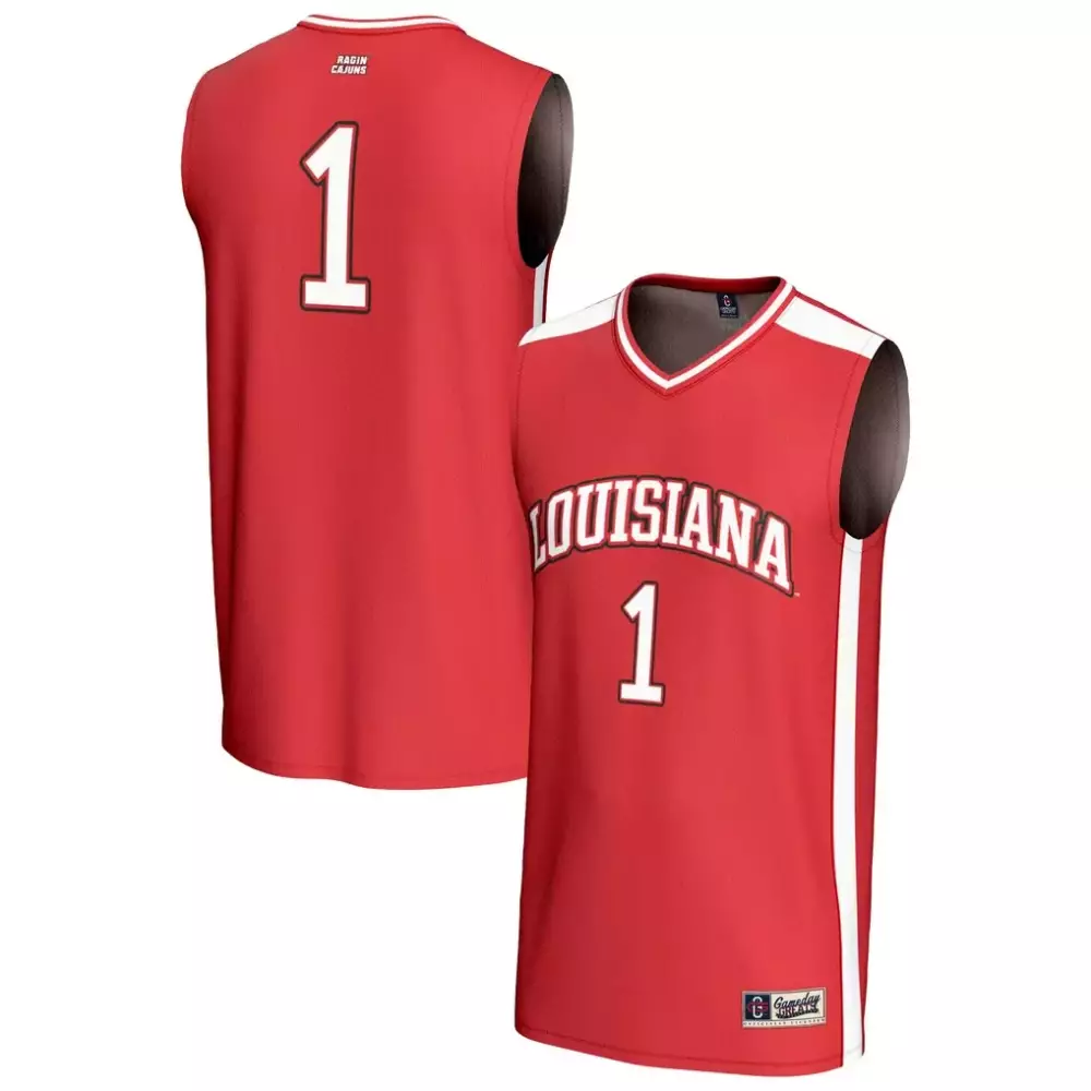 1 louisiana ragin cajuns gameday greats youth lightweight basketball jersey cardinal