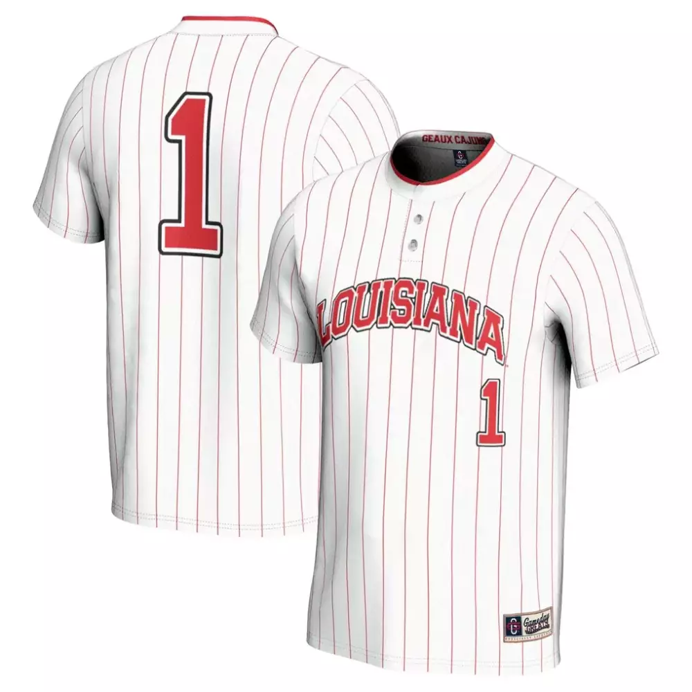 1 louisiana ragin cajuns gameday greats youth lightweight softball jersey white