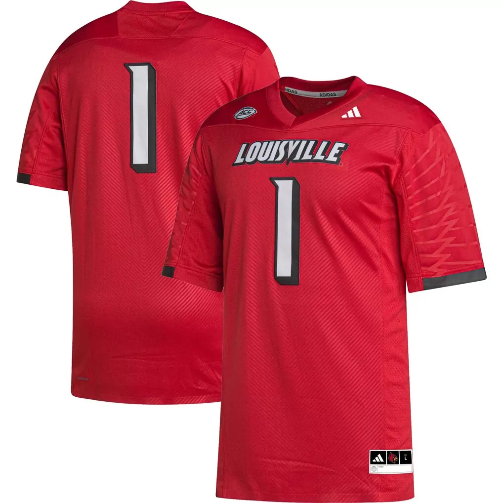 1 louisville cardinals adidas 2023 premier jersey black