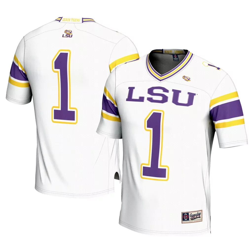 1 lsu tigers gameday greats youth endzone football jersey purple