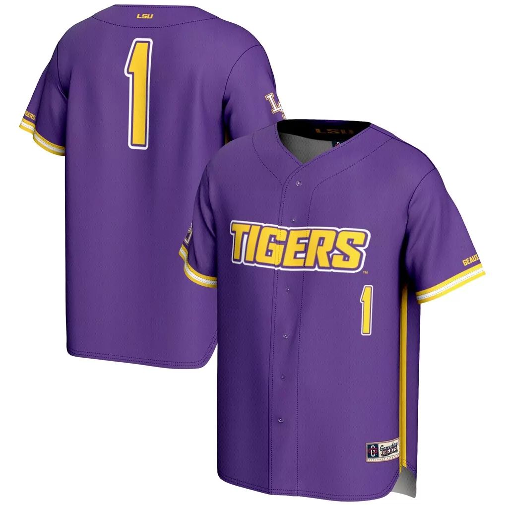 1 lsu tigers gameday greats youth endzone football jersey purple