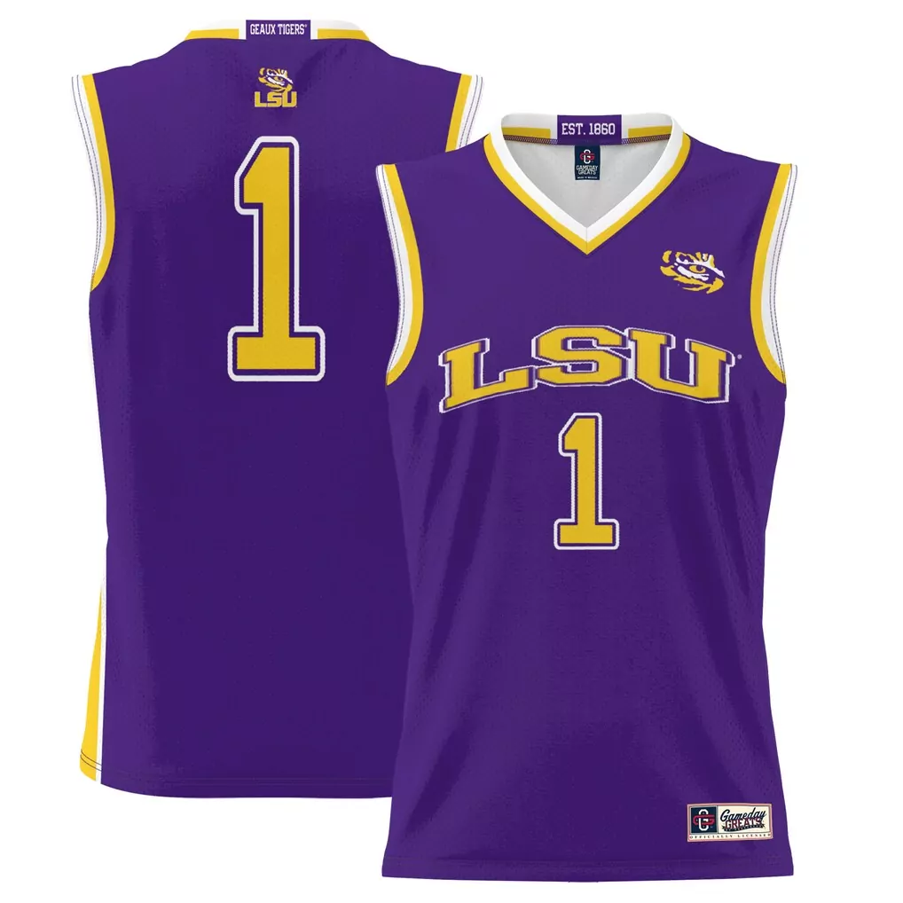 1 lsu tigers gameday greats youth lightweight baseball jersey white