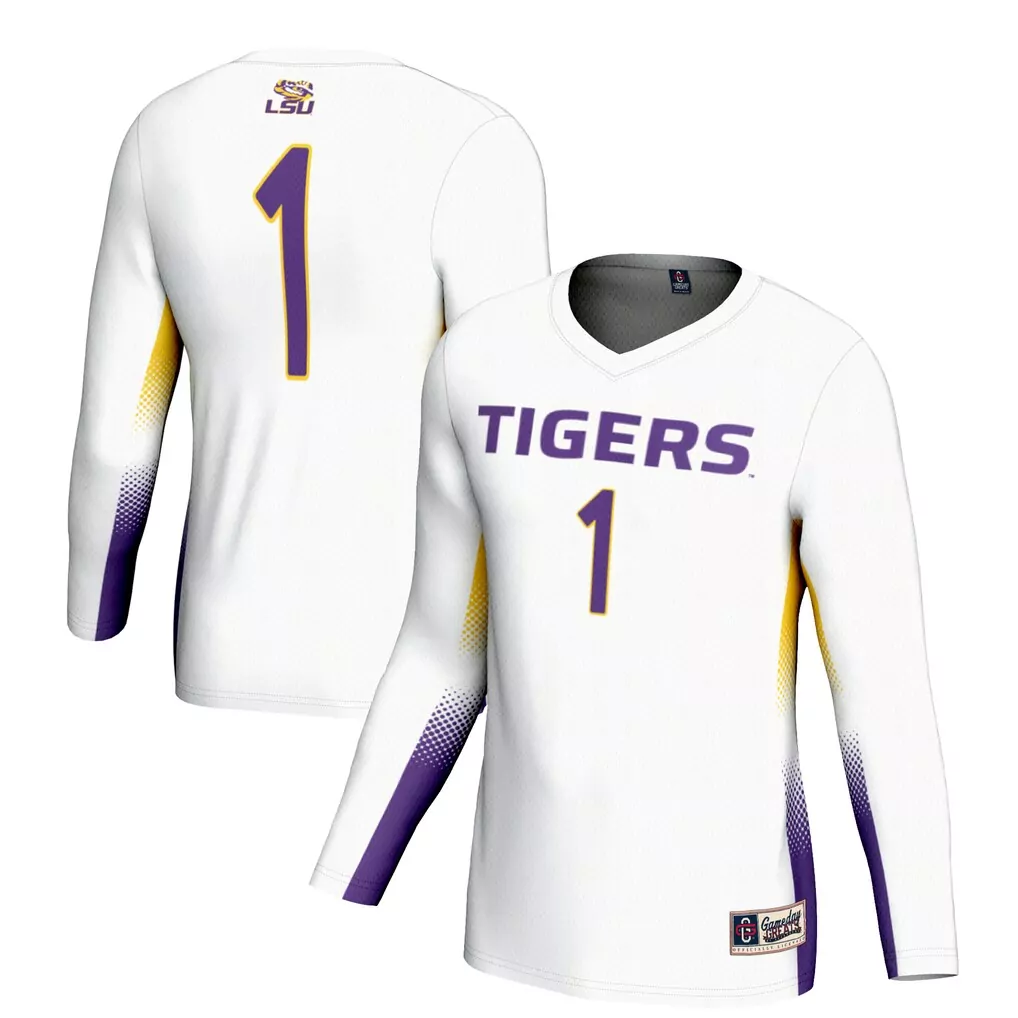 1 lsu tigers gameday greats youth lightweight softball jersey white