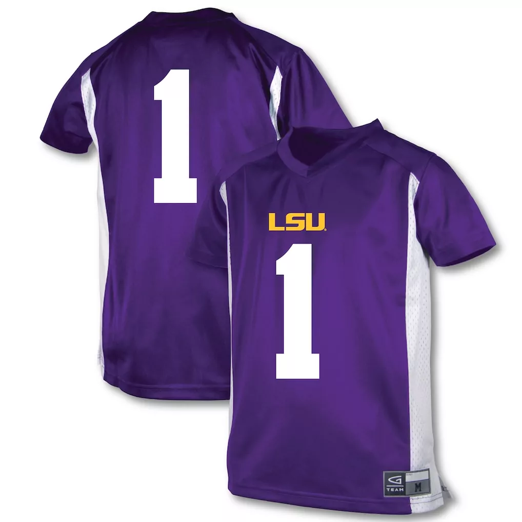 1 lsu tigers gameday greats youth lightweight softball jersey white