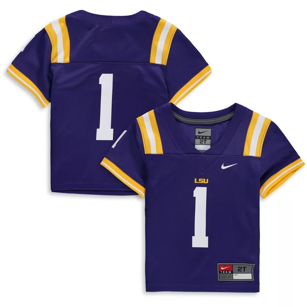 1 lsu tigers nike toddler alternate untouchable jersey gold