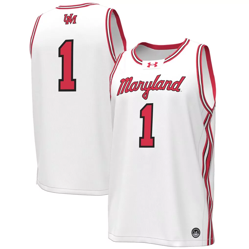 1 maryland terrapins under armour replica football jersey red