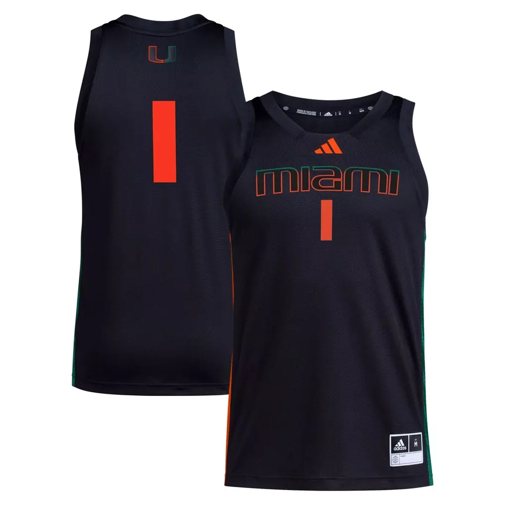 1 miami hurricanes adidas replica swingman jersey white