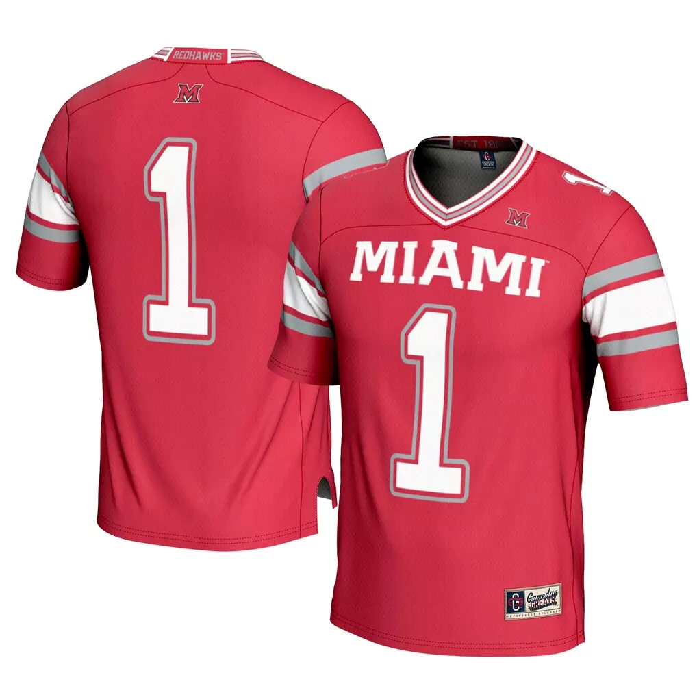 1 miami university redhawks gameday greats unisex lightweight basketball fashion jersey pink