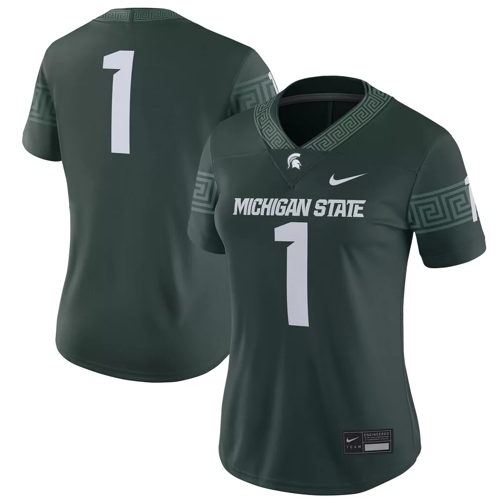 1 michigan state spartans nike road replica jersey green