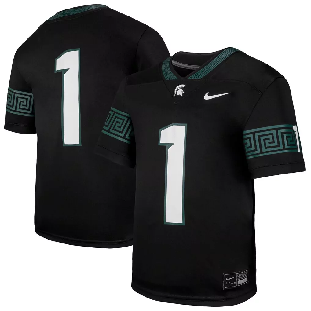1 michigan state spartans nike road replica jersey green