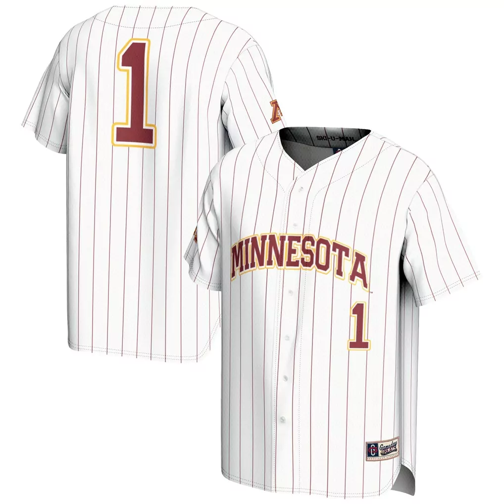 1 minnesota golden gophers gameday greats lightweight baseball jersey white