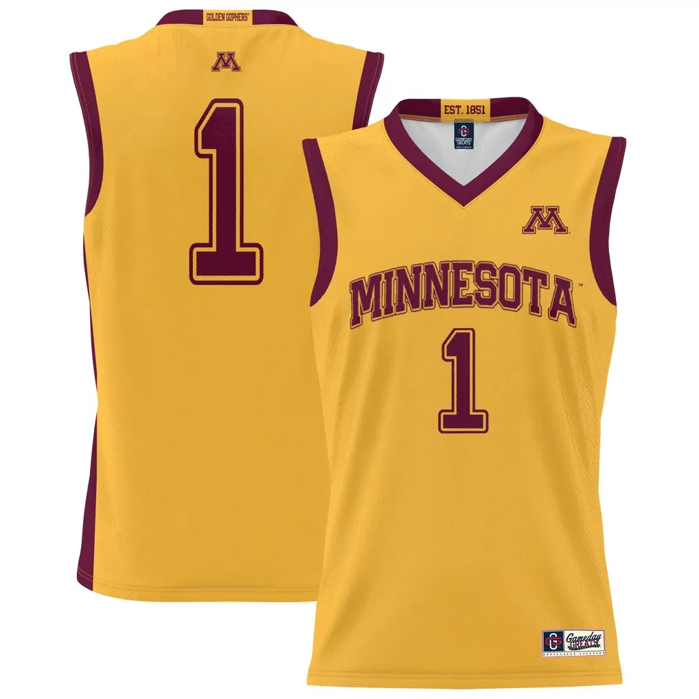 1 minnesota golden gophers gameday greats youth lightweight basketball fashion jersey pink