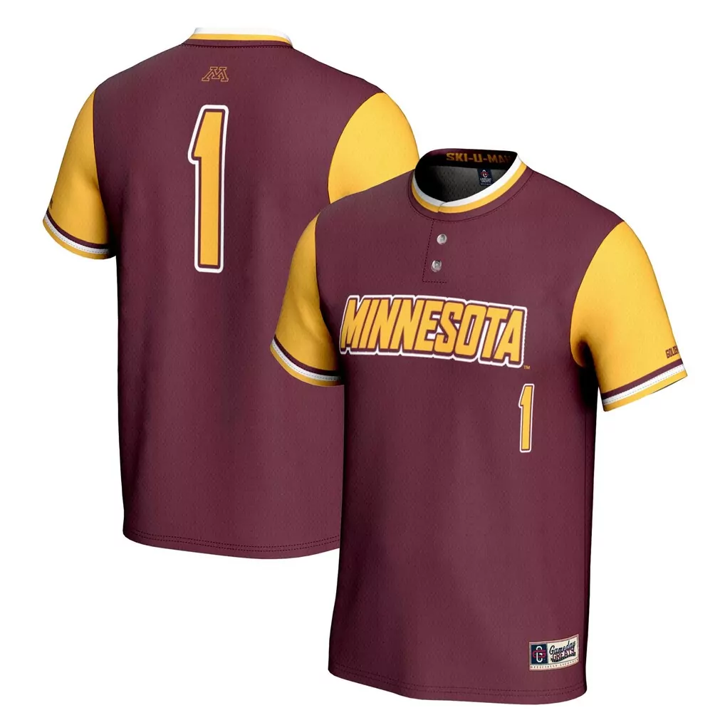 1 minnesota golden gophers gameday greats youth lightweight collegiate baseball fashion jersey maroon