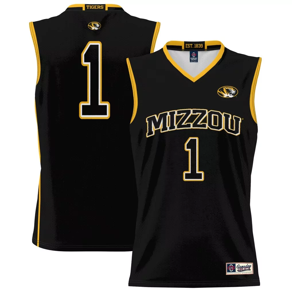 1 missouri tigers gameday greats lightweight baseball jersey black