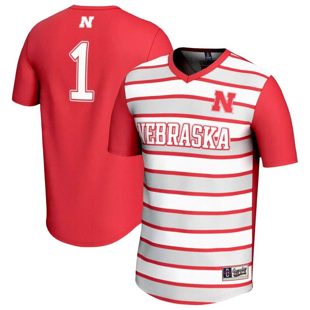 1 nebraska huskers gameday greats youth lightweight collegiate football fashion jersey scarlet