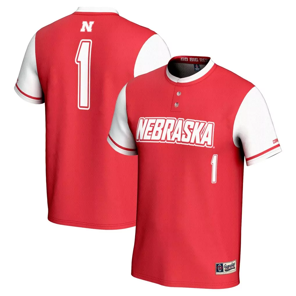 1 nebraska huskers gameday greats youth lightweight collegiate football fashion jersey scarlet