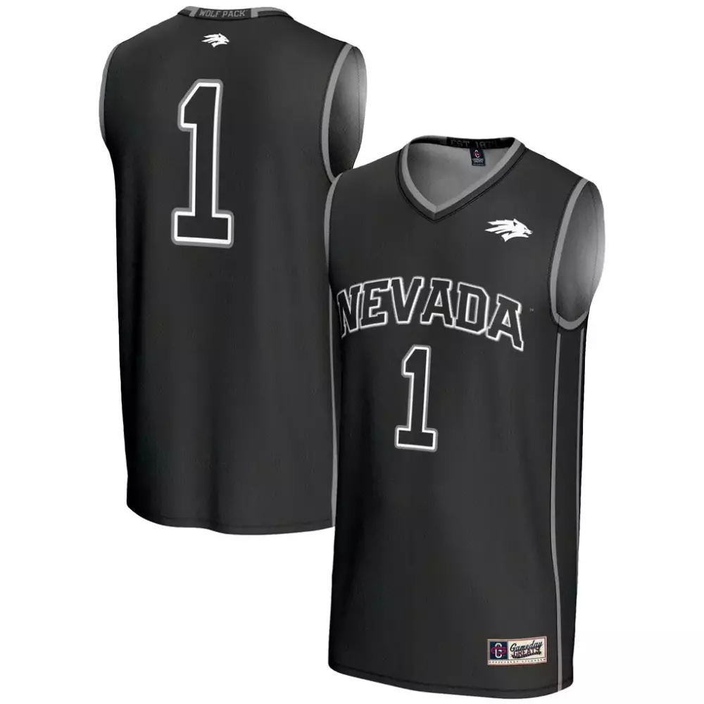 1 nevada wolf pack gameday greats lightweight basketball jersey black