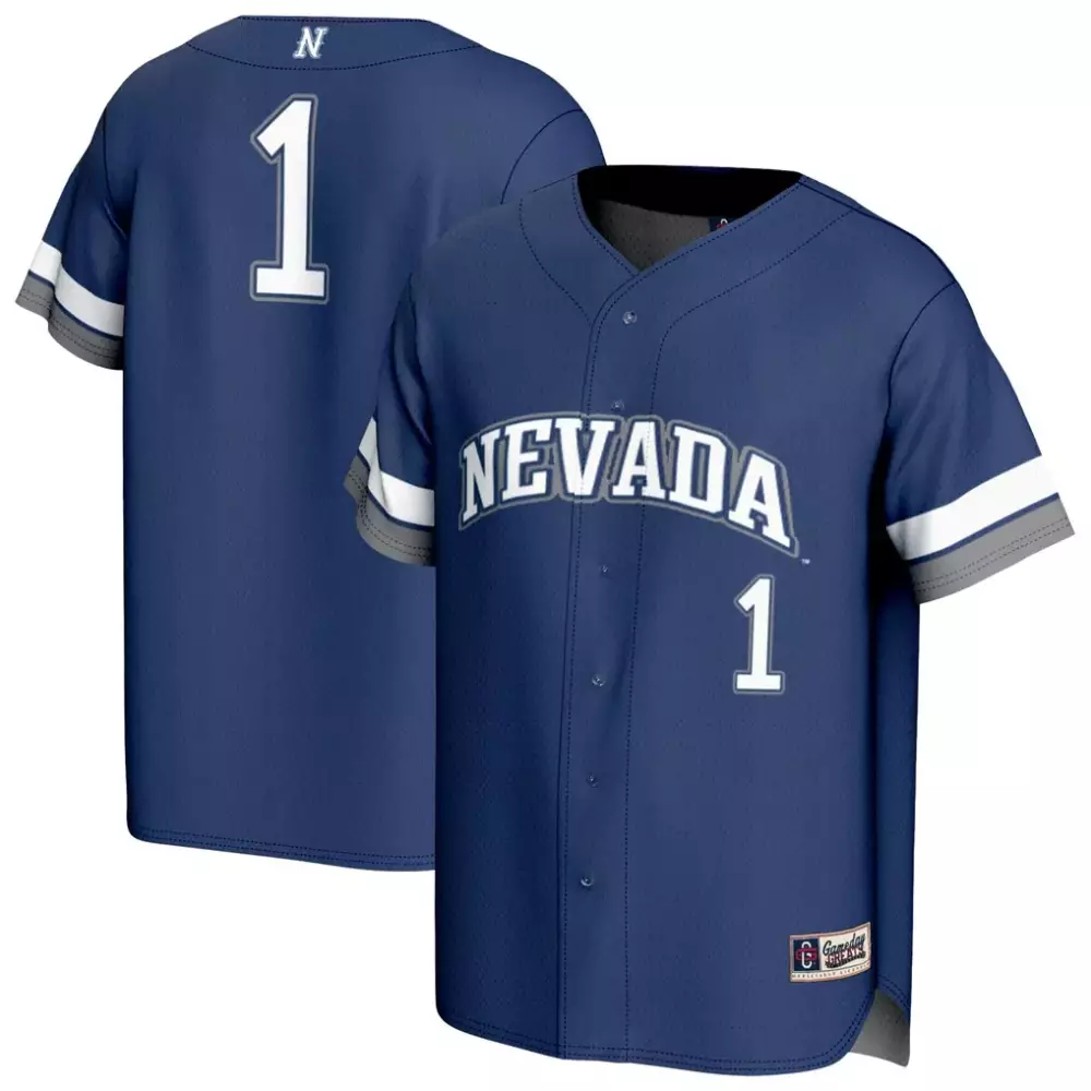 1 nevada wolf pack gameday greats unisex lightweight collegiate baseball fashion jersey navy