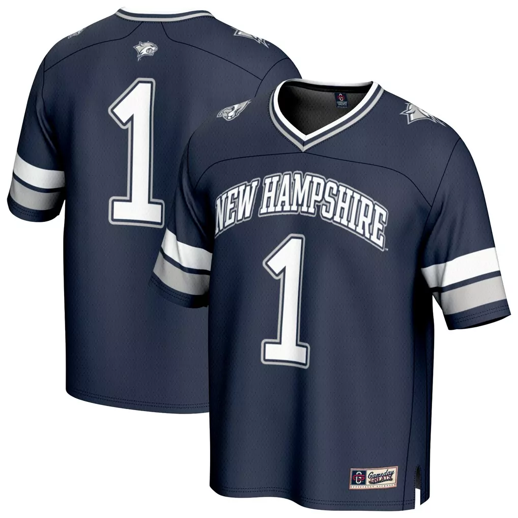 1 new hampshire wildcats gameday greats infant collegiate football fashion jersey navy