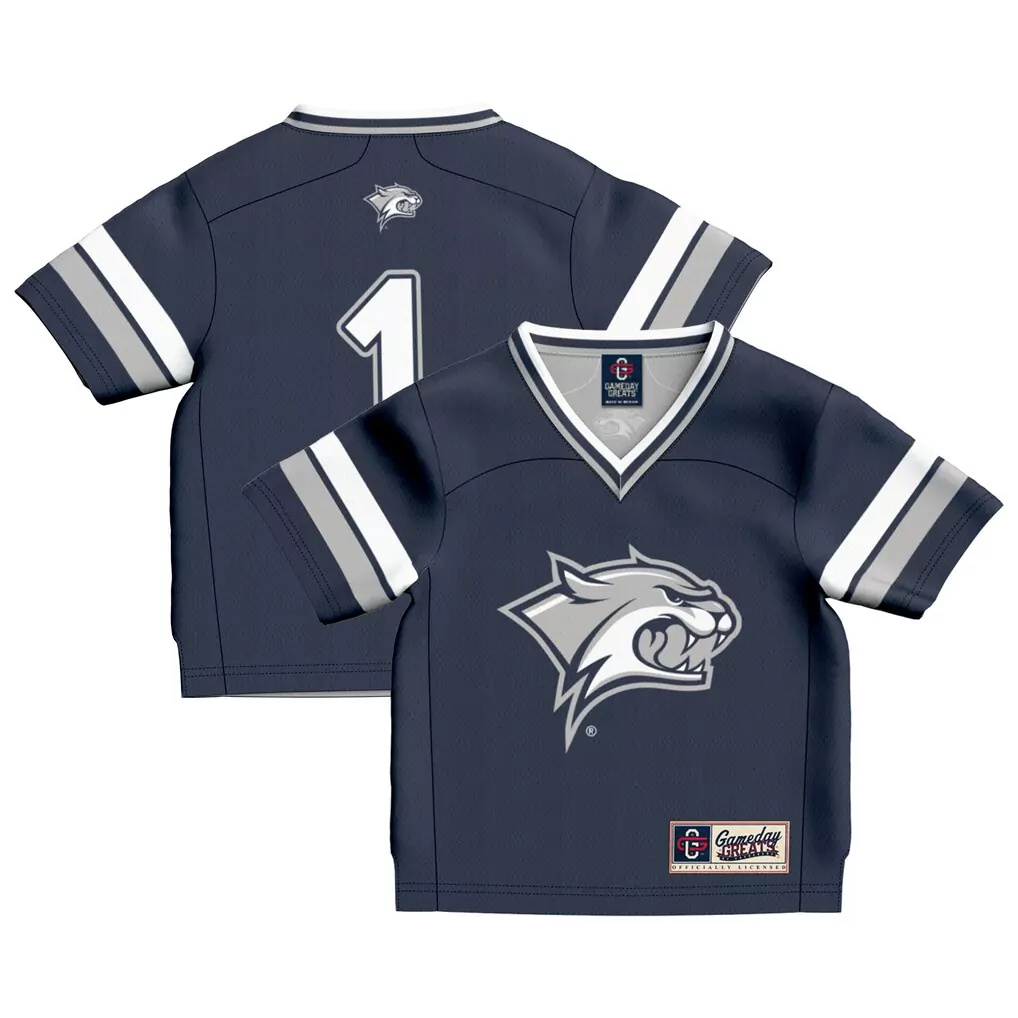 1 new hampshire wildcats gameday greats infant collegiate football fashion jersey navy