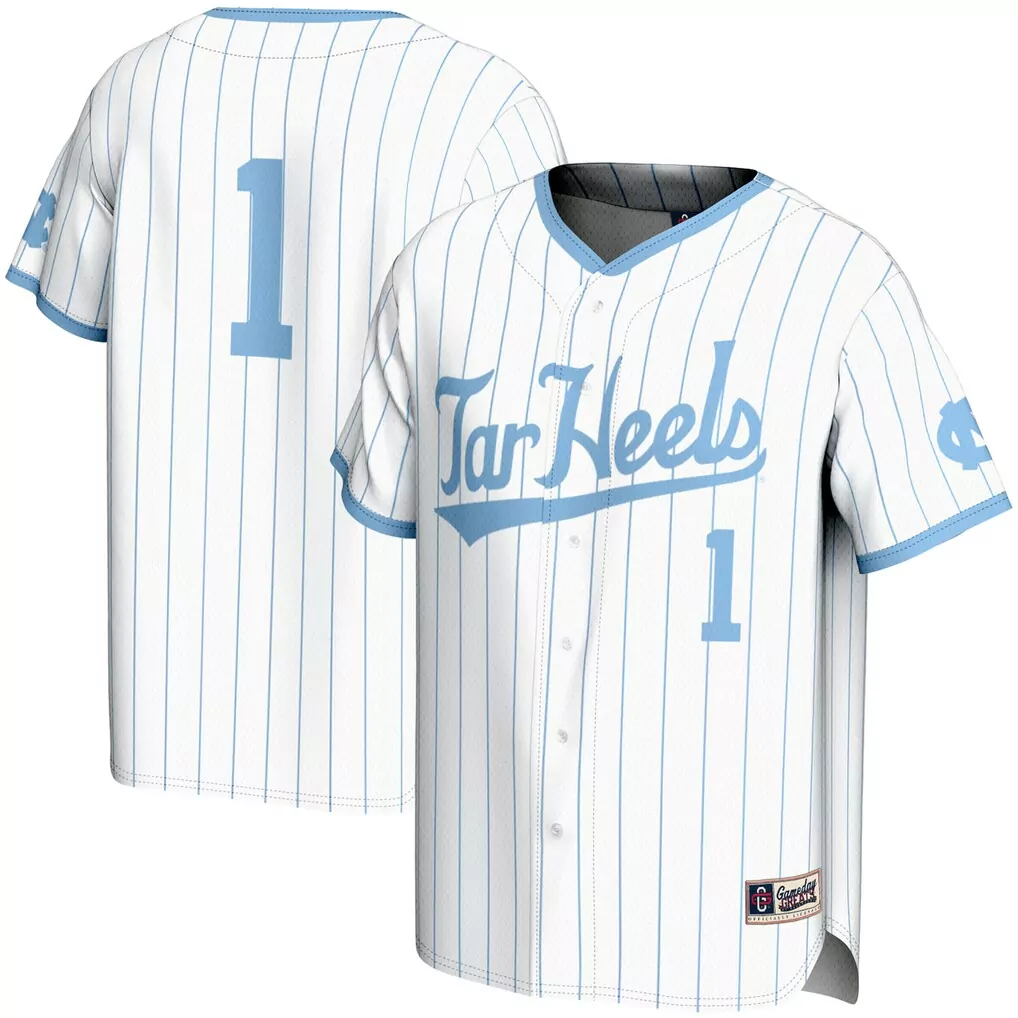 1 north carolina tar heels gameday greats youth lightweight baseball fashion jersey white 1