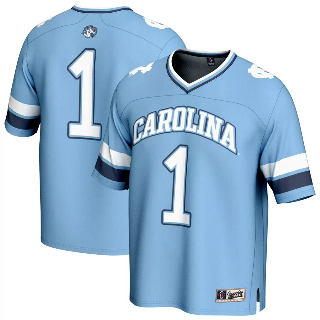 1 north carolina tar heels gameday greats youth lightweight basketball jersey carolina blue