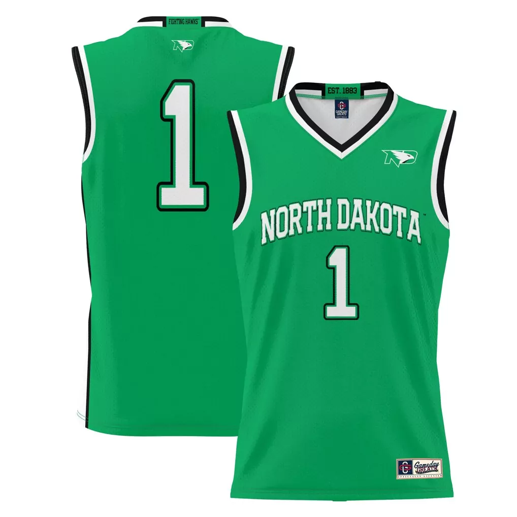 1 north dakota gameday greats lightweight basketball fashion jersey white