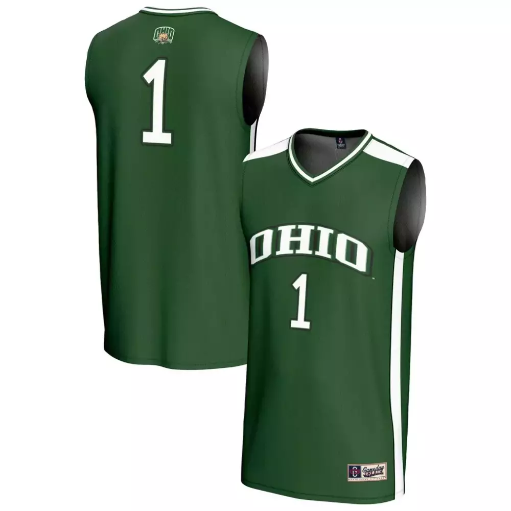 1 ohio bobcats gameday greats unisex lightweight collegiate basketball fashion jersey green