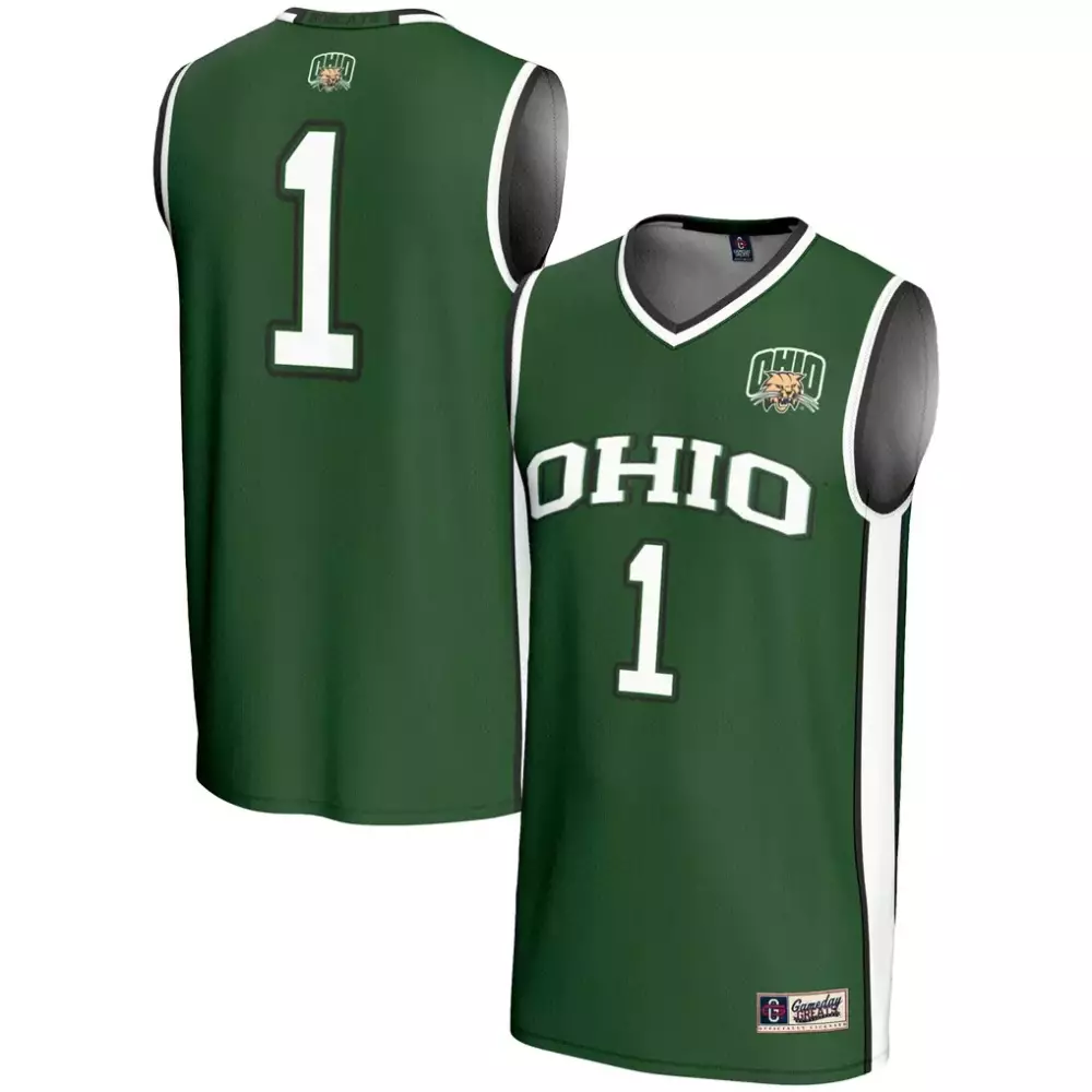 1 ohio bobcats gameday greats youth lightweight basketball jersey black