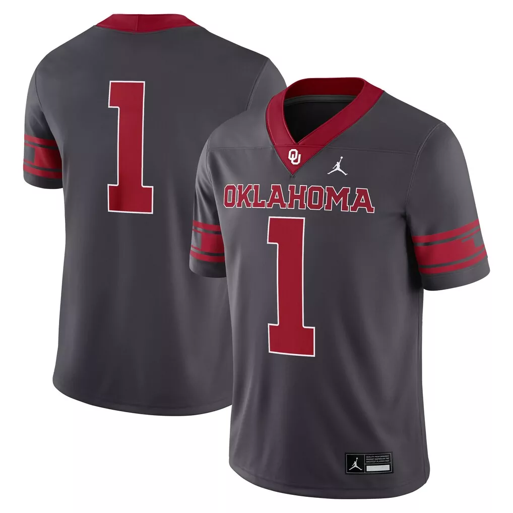 1 oklahoma sooners garb youth football jersey crimson