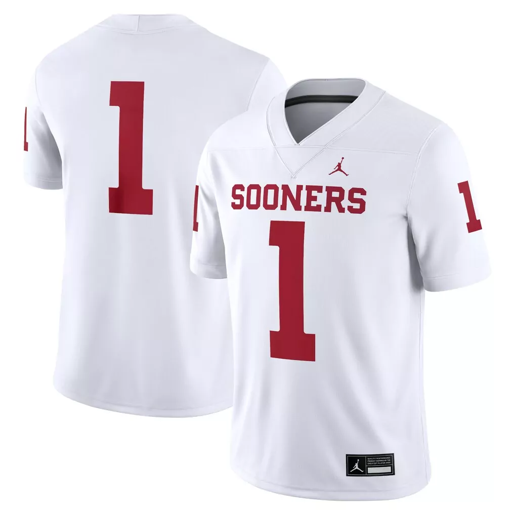 1 oklahoma sooners garb youth football jersey crimson