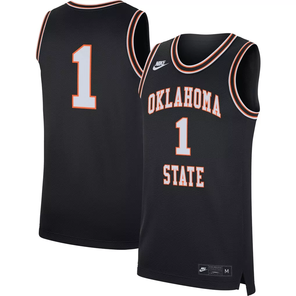 1 oklahoma state cowboys nike replica basketball jersey white